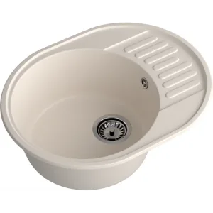 Мойка комп. Эко-М 620*480 белый,овальная с крылом,(58 белый)