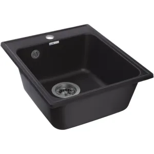 Мойка комп. GRANFEST QUARZ GF-Z 17 (418*477) черный,квадратная