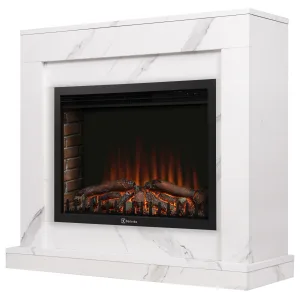 Портал Firelight Simple 25 белый мрамор
