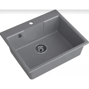 Мойка комп. GRANFEST URBAN 658 (580×490) темно-серый прямоугольная