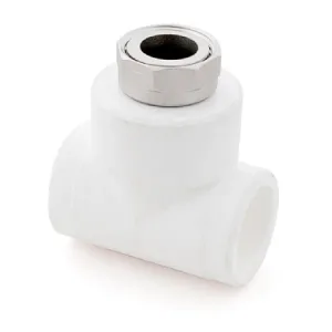 Тройник PPR белый с накидной гайкой 20 х 1/2 Remsan