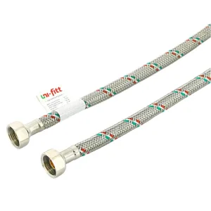 Подводка гибкая Uni-Fitt ВВ 1/2", 50 см, DN 8, оплётка из нерж. стали