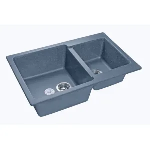 Мойка комп. GRANFEST Practic GF-P780K (780х510) Графит 2 чаши,прямоугольная