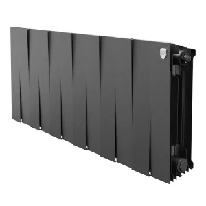Радиатор биметаллический Royal Thermo PianoForte 300 Чёрный — 12 секц.