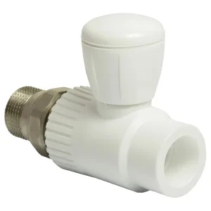 Кран шаровой THERMOLIGHT «американка» PP-R прямой 25х3/4″ белый