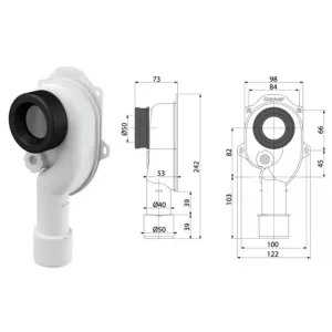 Сифон для писсуара A45C (AlcaPlast)