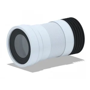 Отвод АНИ для унитаза гофрированный 110мм (L=280-550мм) (K718R)