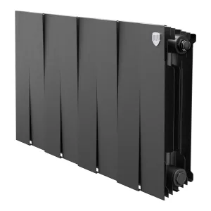 Радиатор биметаллический Royal Thermo PianoForte 300 Чёрный — 8 секц.