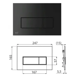 Клавиша для систем инсталляции (черный-мат) M578 (AlcaPlast)