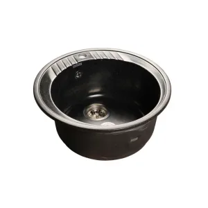 Мойка комп. GRANFEST Rondo GF-R520 (D=520) Черный,круглая