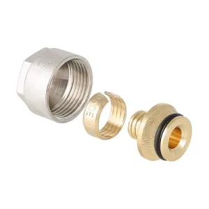 Фитинг коллекторный обжимной для PEX труб 16х3/4″ ВР (VT.4410.NE.1622)