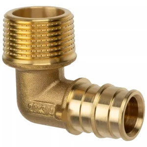 Угольник Usystems с наружной резьбой латунный для труб PE-Xa 25-R3/4″НР, тип 1