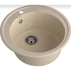 Мойка комп. GRANFEST RONDO GF-R520 (520×520) кашемир,круглая