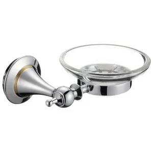 Мыльница ZOLLEN «ESSEN chrome» (ES82424_) стеклянная с держателем, настенная