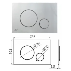 Клавиша для систем инсталляции (хром-мат) M672 (AlcaPlast)