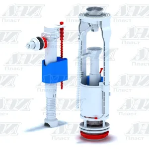 Набор с бок. под. 1/2″ с пл. штуцером, двойная кнопк. хром АНИ пласт (WC9010C)