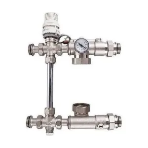 Узел смесительный TEBO 1″ с термоголовкой, левый Sm15231