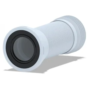 Отвод АНИ для унитаза гофрированный армированный 110мм (L=250-550мм) (K928)