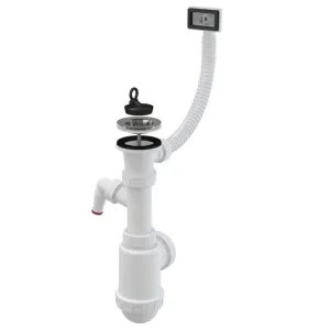 Сифон для мойки с нерж. реш. DN70 и штуцером A444P-DN50/40 (AlcaPlast)