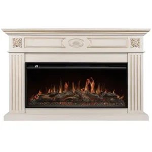 Каминокомплект: Очаг Royal Thermo Aurora RTFP/P-AR40LS, портал Siena 42/40/36, сл. кость с зол. пати