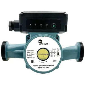 Насос циркуляционный с резьбовым соединением Wester WPE 25-70M (без гаек)