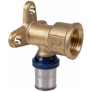 Водорозетка пресс для металлопластиковых труб Usystems MLC Plus под планку M 16-Rp1/2″ВР L-43мм