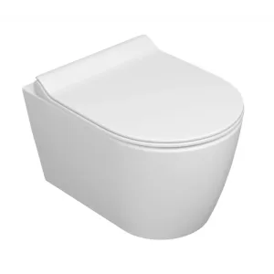 Унитаз подвесной ТРЕНТ, б/о,сид. DP Slim, Soft Close, Clip up (КЕРАМИН)