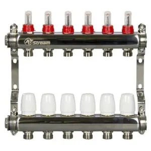 Группа коллекторная ALTSTREAM с расходомерами, сталь 1″х 4х3/4″
