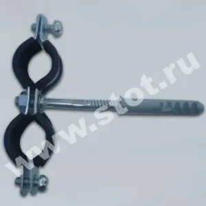 Хомут металлический с гайкой двойной (ДУ-25) 1″