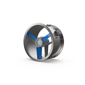 Вентилятор ЗВ 21-12 №10 К1 12-X 30 кВт 1500 об/мин на раме, корпус AISI321, РК полиамид
