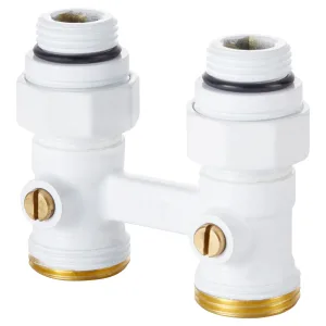 Узел нижнего подключения Royal Thermo прямой 1/2″х3/4″ EK (белый)