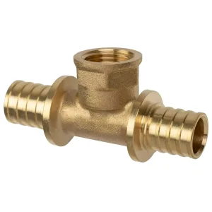 Тройник аксиальный для труб из сшитого полиэтилена Usystems 20-Rp1/2″ВР-20