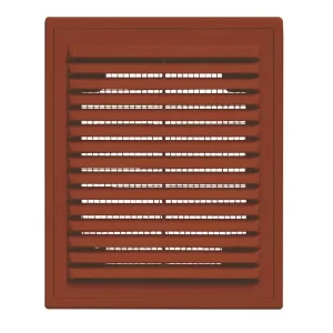 Решетка вентиляционная вытяжная 180*250 с рамкой коричневая серия ВР