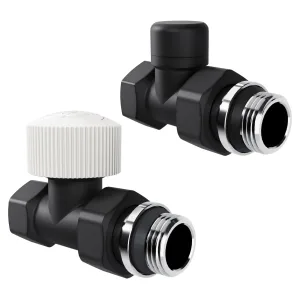 Набор термостатический прямой Royal Thermo Design 1/2″М30х1,5 (Черный)