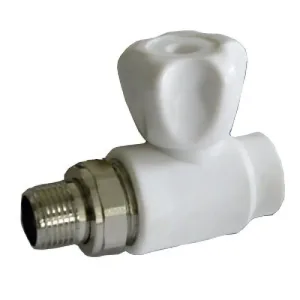 Кран шаровой PPR белый 20 х 3/4″ НР для радиатора ФД-пласт (22402)