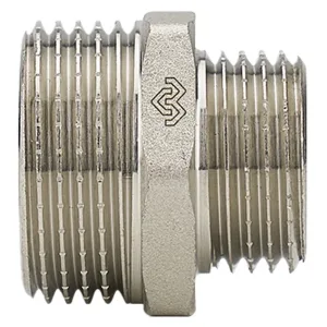 Ниппель Varmega переходной 1″ x 3/4″, никелированный