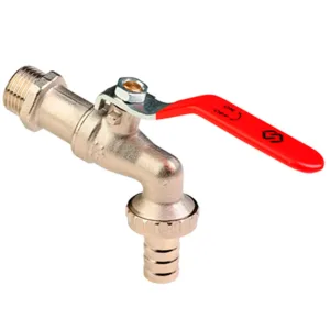 Кран шаровой латунный MVI BV.833.04 (1/2″,нар-штуцер, рычаг)