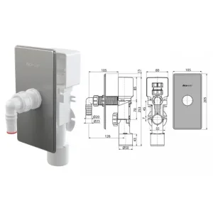 Сифон для стиральной машины с разрыв.клапаном (под штукатурку) APS3P (AlcaPlast)