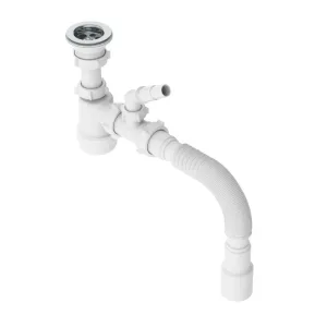 Сифон бутылочный 1 1/2″ х40 малый с отводом с/м c г/т 40х40/50 (TIVOLI)