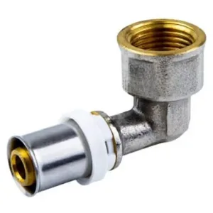 Угольник STI пресс латунь ДН 16х 1/2″х90гр ВР