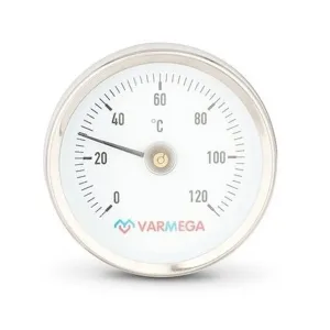 Термометр VARMEGA биметаллич. накладной 63 мм, 120гр.С, с пружиной, VMMT05-635000