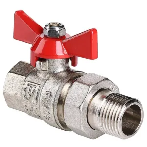 Кран шар. Valtec VT.227.N.06 BASE ВН 1" с американкой бабочка