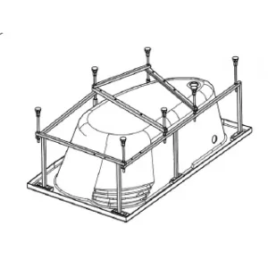 Монтаж. комплект к ванне 150х100 ИБИЦА лев., прав. (1WH112433) Santek
