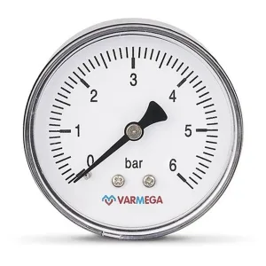 Манометр VARMEGA аксиальный 63 мм, 6 бар, 1/4″, VMMT08-630602