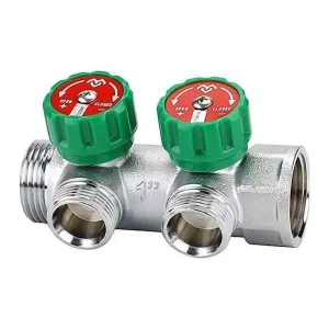 Коллектор регулирующий VARMEGA 1″ 2 х 1/2″ хромированный VM14622