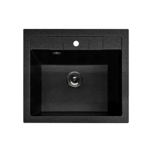 Мойка комп. GRANFEST Quadro GF-Q561 (560*500) Черный 308,квадратная