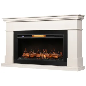 Каминокомплект: Очаг Royal Thermo Aurora RTFP/P-AR40LS, портал California 40, молочный