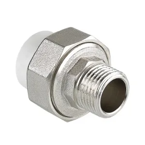 Муфта PPR белая разъемная НР 40 х1 1/4″ «VALTEC» (VTp.761.0.04007)