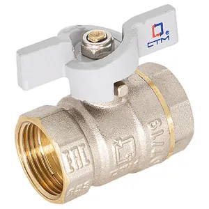 Кран шар. для воды 1/2″ г/г бабочка CTM СТАНДАРТ CWFFB012