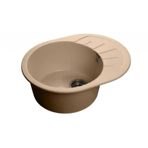 Мойка комп. GRANFEST Rondo GF-R580L (579х445) Топаз,круглая с мини-крылом